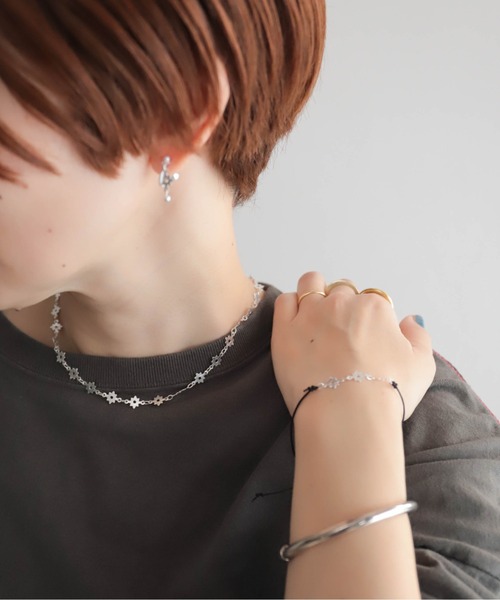。様　ミディアム　ネックレス&ブレス rapiecage（ラピエサージュ） ネックレス フラワープレートチェーン