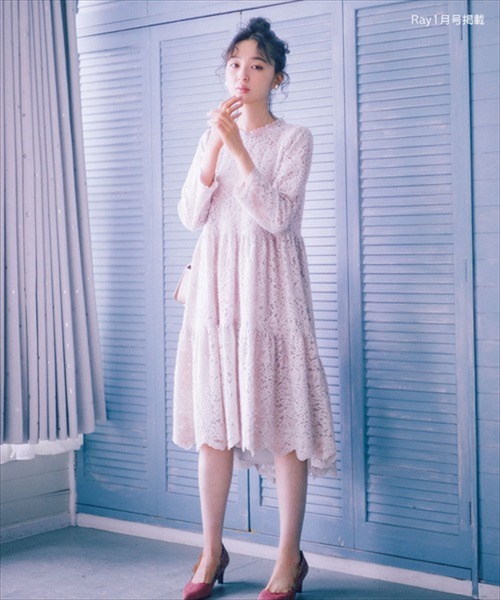 「WILLSELECTION」 7分袖ワンピース SMALL ピンク レディース_画像5