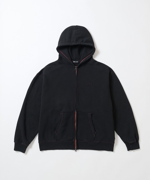 WIND AND SEA エンボス フーディー　パーカー WIND AND SEA PAINT HOODIE GRAY 23HO-S（ウィンダンシー ペイント