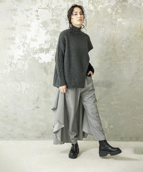 「OSMOSIS」 「loaf」長袖ニット ONE SIZE ベージュ レディース_画像2
