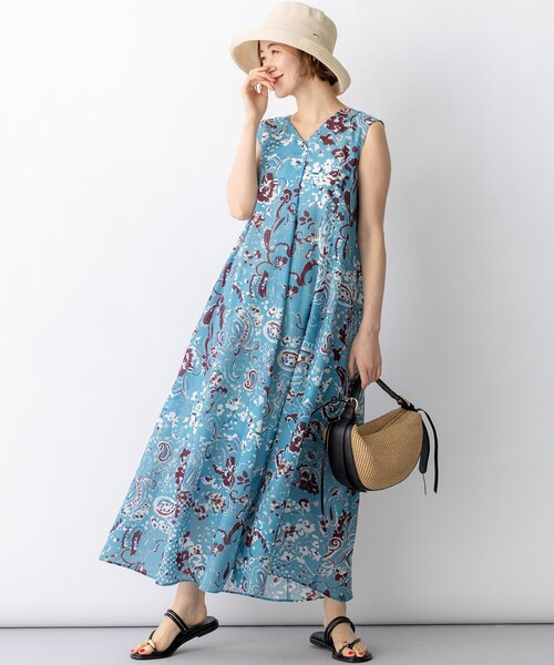 23区（ニジュウサンク） ドレス Ericaランダムペイズリープリント
