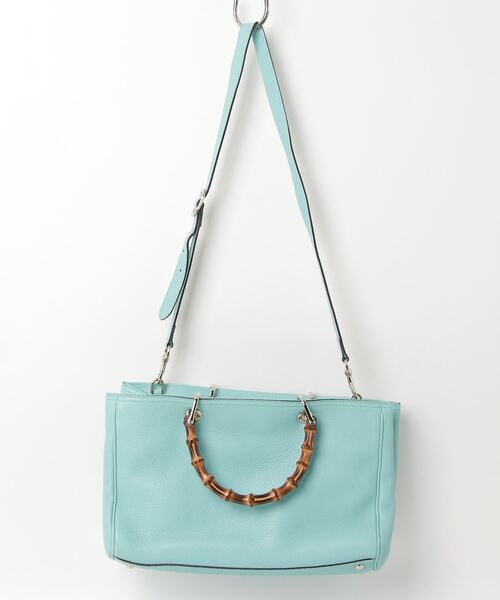 「GUCCI」 2WAYバッグ - ブルー レディースの画像