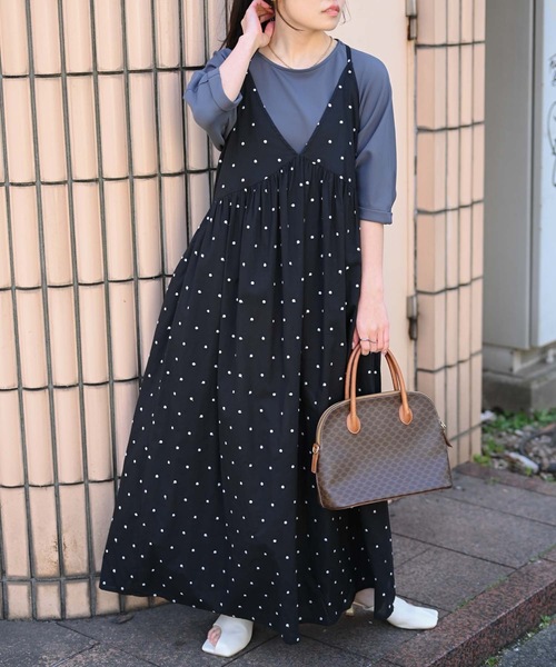 ＆HALF ワンピース 「indian Cotton Collection」インド綿フレアキャミ