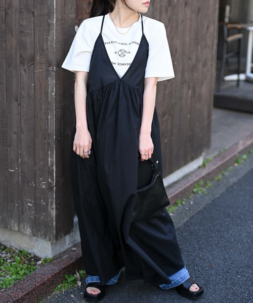 ＆HALF ワンピース 「indian Cotton Collection」インド綿フレアキャミ