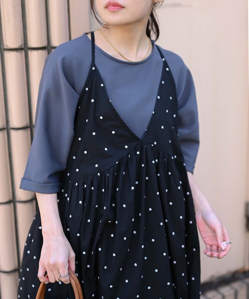 ＆HALF ワンピース 「indian Cotton Collection」インド綿フレアキャミ