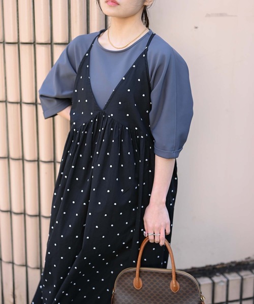＆HALF ワンピース 「indian Cotton Collection」インド綿フレアキャミ