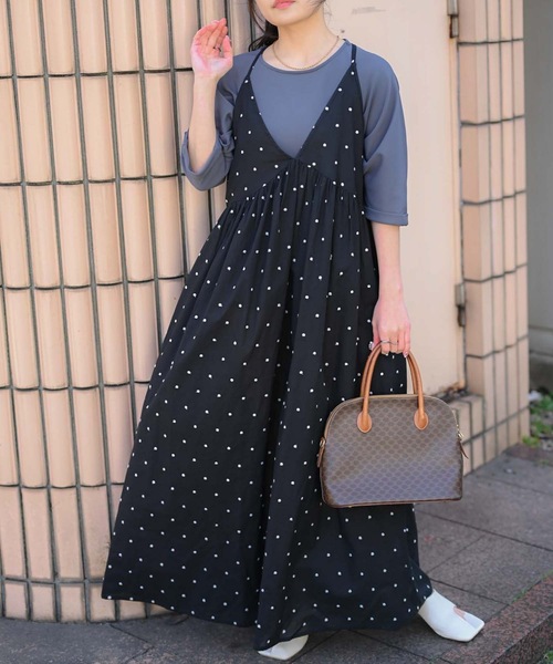 ＆HALF ワンピース 「indian Cotton Collection」インド綿フレアキャミ