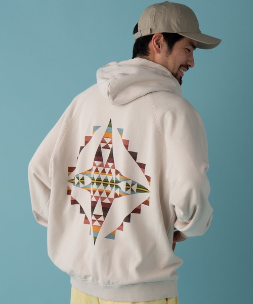 「PENDLETON」 プルオーバーパーカー M ホワイト メンズ_画像2