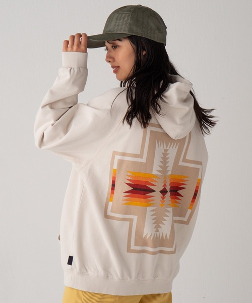 「PENDLETON」 プルオーバーパーカー M ホワイト メンズ_画像4