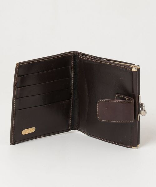 フェンディ ズッカ ケース がま口 ブラウン イタリア製 FENDI（フェンディ） ズッカ柄 がま口 二つ折り 財布 - ブラウン
