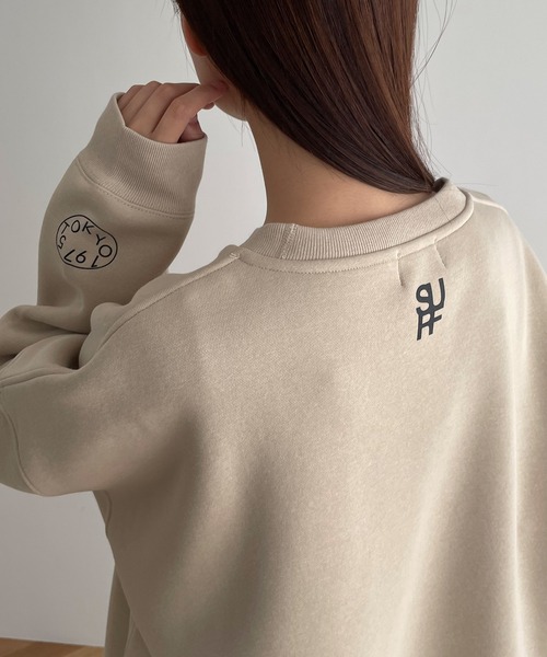 「CANAL JEAN」 スウェットカットソー X-LARGE サンドベージュ レディース_画像4