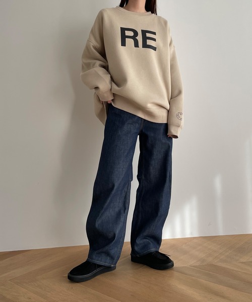 「CANAL JEAN」 スウェットカットソー X-LARGE サンドベージュ レディース_画像5