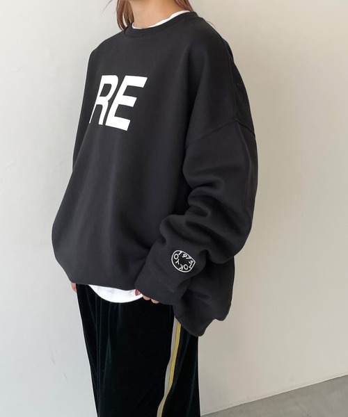 「CANAL JEAN」 スウェットカットソー X-LARGE サンドベージュ レディース_画像6