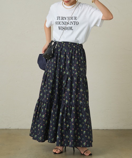 「LOUNGEDRESS」 半袖Tシャツ FREE チャコールグレー レディース_画像8