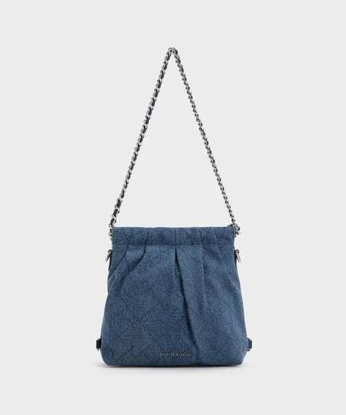 ❤️4点セット❤️ CHARLES & KEITH ハンドバッグ ブルー 2way CHARLES ＆ KEITH（チャールズ&キース） 「CHARLES & KEITH」 2WAY