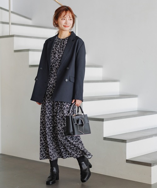 「mysty woman」 長袖ワンピース FREE ブラック レディース_画像5