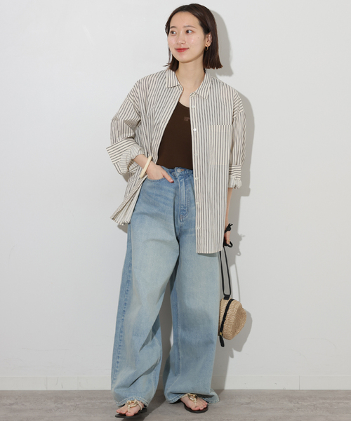 「JOURNAL STANDARD relume」 長袖シャツ FREE ブラウン レディース_画像2