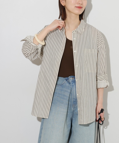 「JOURNAL STANDARD relume」 長袖シャツ FREE ブラウン レディース_画像5