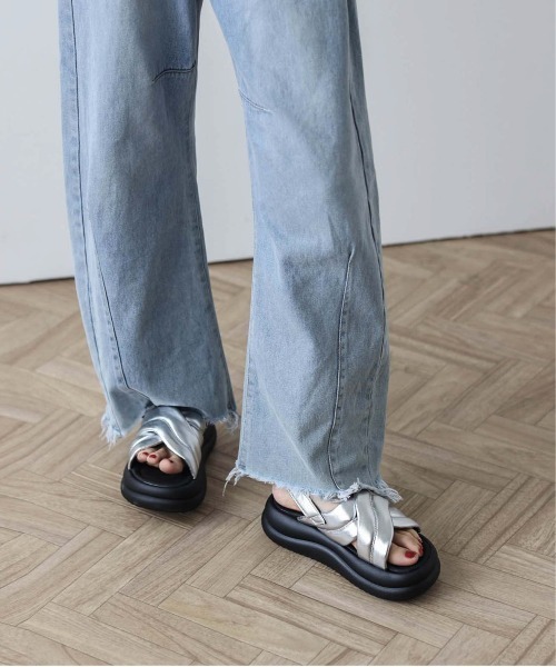 「AMELY」 「RONGFUDA」フラットサンダル 40 ブラック レディース_画像6
