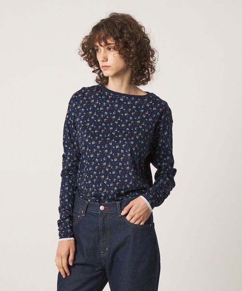 ⭐︎⭐︎⭐︎様 6 tシャツ 「6(ROKU)」コットン フラワープリント ロングスリーブ