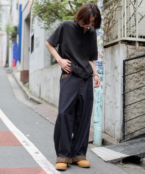 WEGO（ウィゴー） ワイドパンツ ジーンズ WEGO/「26年春夏新作」パッチ