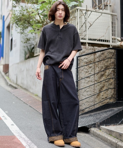 WEGO（ウィゴー） ワイドパンツ ジーンズ WEGO/「26年春夏新作」パッチ