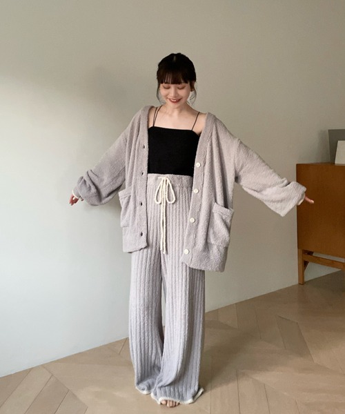 「hinari」 イージーパンツ SMALL アイボリー レディース_画像3