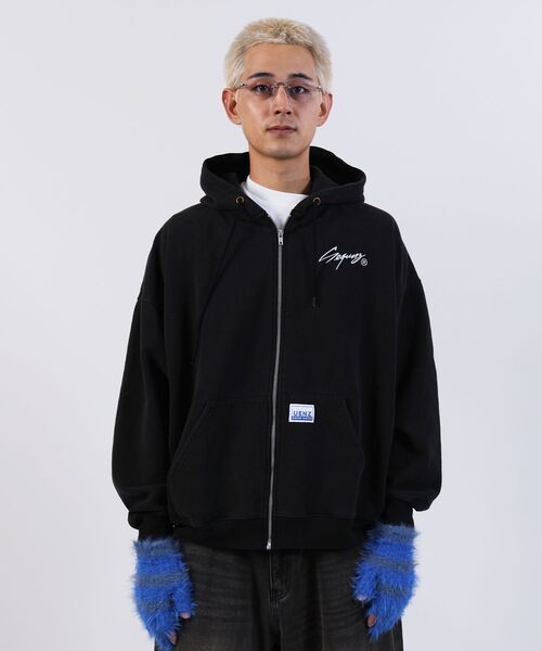 「SEQUENZ」 ジップアップパーカー LARGE ピンク系その他2 メンズ_画像5