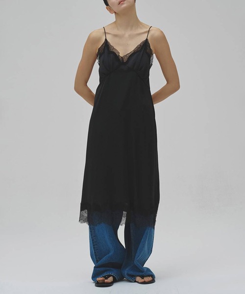 todayful Satin Lace Dress ワンピース キャミ ブラック TODAYFUL トゥデイフル todayful ワンピース 「TODAYFUL/トゥデイフル