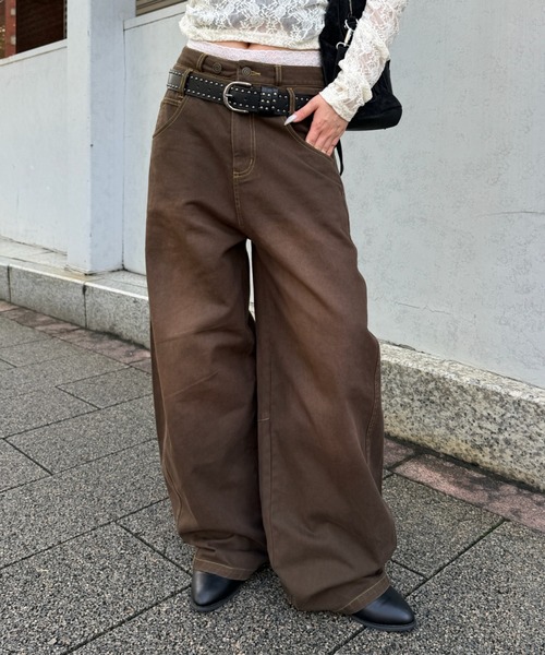 Ray Cassin（レイカズン） ワイドパンツ ジーンズ デニム デニムパンツ