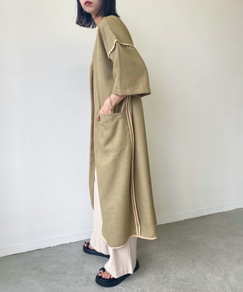 ワンピース 配色パイピングガウンワンピース Zozotown Paypayモール店 通販 Paypayモール