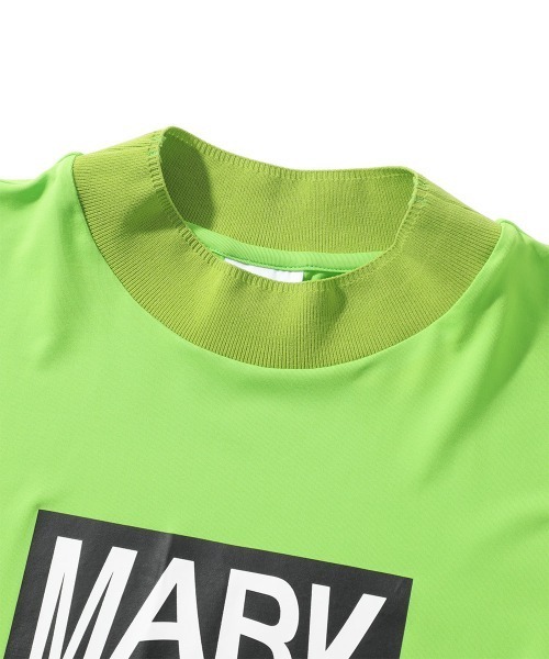 マークアンドロナ　MARK & LONA ライムグリーン　モックネック　半袖 マークアンドロナ MARK & LONA ライムグリーン モックネック 半袖