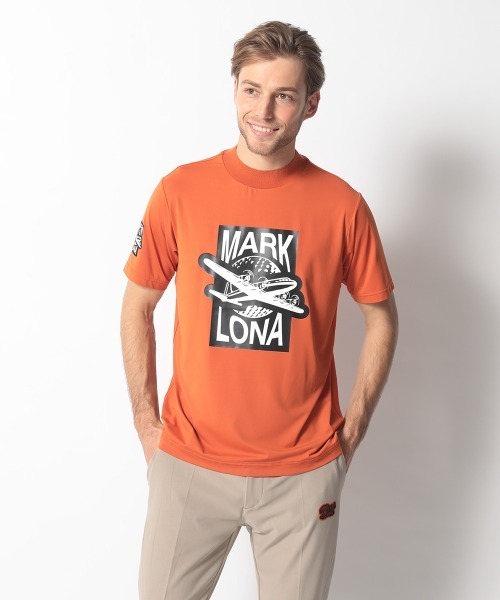 MARK&LONA マークアンドロナ スカル カモフラ モックネック Tシャツ MARK&LONA マークアンドロナ スカル カモフラ モックネック Tシャツ