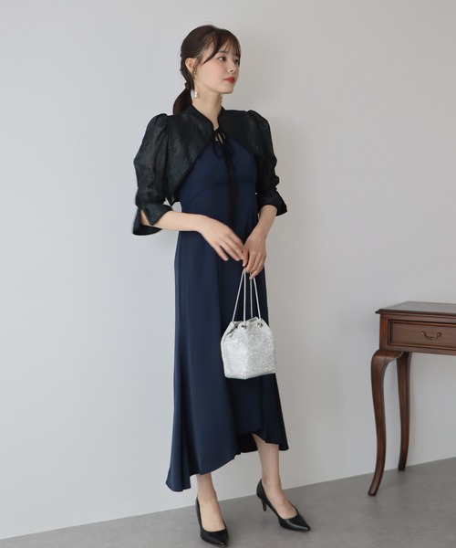 BLUEEAST オケージョンドレス BLUEEAST ドレス パイピングボレロ×マーメイドワンピースドレス