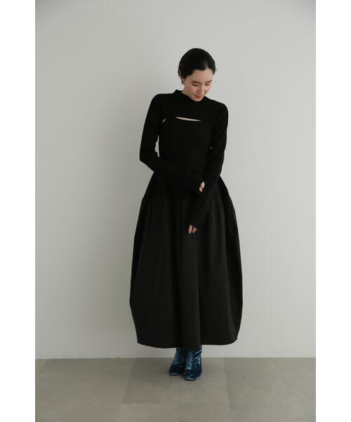 ジルスチュアート　タフタドッキング2Wayワンピース　黒　JILL STUART JILL STUART ワンピース タフタドッキング2WAYワンピース