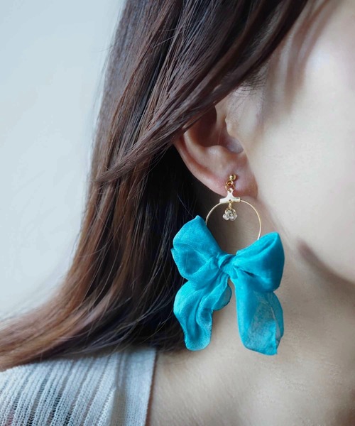 CERCA ピアス jolie minette/レース リボン レディース : ZOZOTOWN