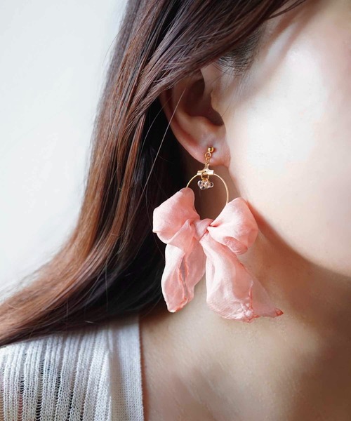 CERCA ピアス jolie minette/レース リボン レディース : ZOZOTOWN