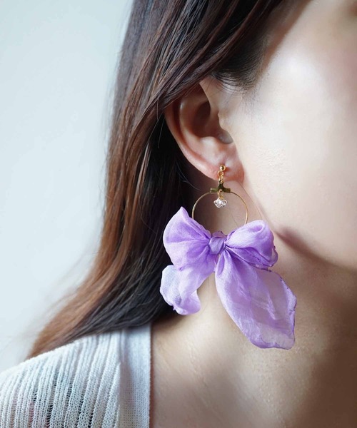 CERCA ピアス jolie minette/レース リボン レディース : ZOZOTOWN