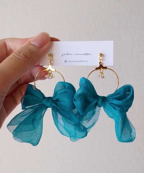 CERCA ピアス jolie minette/レース リボン レディース : ZOZOTOWN