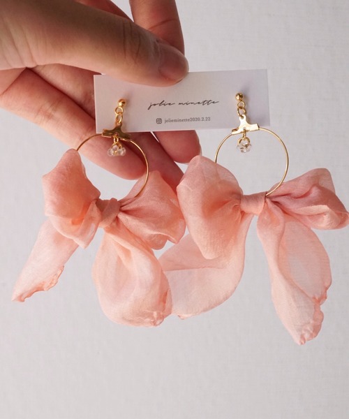 CERCA ピアス jolie minette/レース リボン レディース : ZOZOTOWN