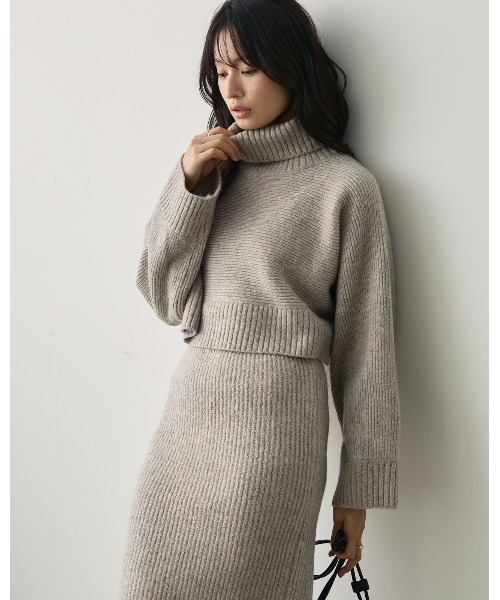 ワンピース 「SET ITEM」ショート丈ニット タイトスカート : ZOZOTOWN
