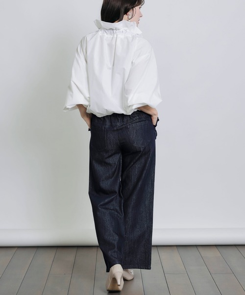 美品 PICCIN ピッチン アシメントリー フリルジレ ブラック M