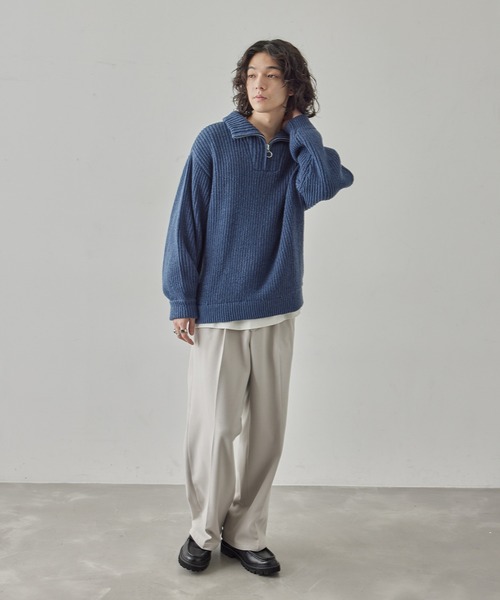 JUNRED（ジュンレッド） セーター ニット ハーフジップビッグニット