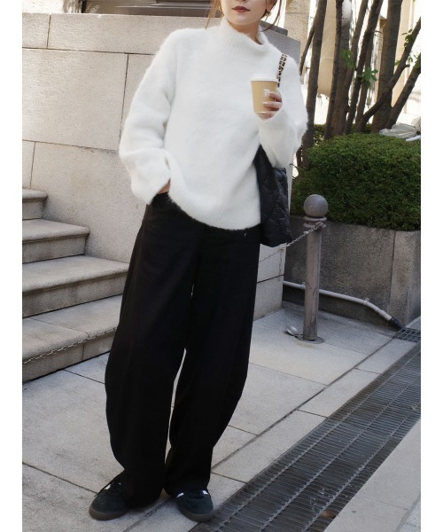 HEILIS ニット セーター 「hideka select」ウール混モヘアライク