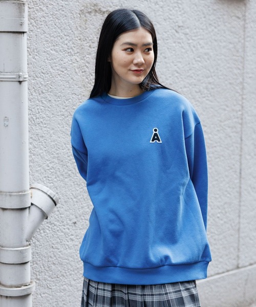 トレーナー スウェット 「UNISEX」ALAND／サガラAワッペンプルオーバー（裏起毛）2995798 レディース メンズ ALAND トレーナー スウェット 「UNISEX」ALAND／サガラAワッペン