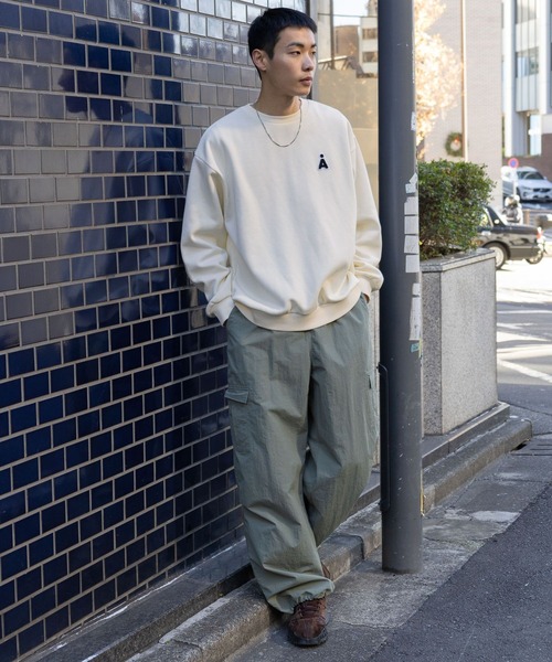 トレーナー スウェット 「UNISEX」ALAND／サガラAワッペンプルオーバー（裏起毛）2995798 レディース メンズ ALAND トレーナー スウェット 「UNISEX」ALAND／サガラAワッペン