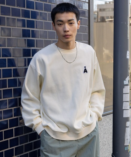 トレーナー スウェット 「UNISEX」ALAND／サガラAワッペンプルオーバー（裏起毛）2995798 レディース メンズ ALAND トレーナー スウェット 「UNISEX」ALAND／サガラAワッペン