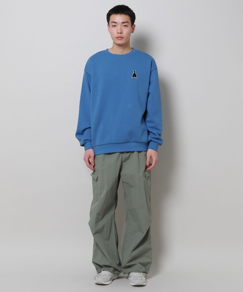 トレーナー スウェット 「UNISEX」ALAND／サガラAワッペンプルオーバー（裏起毛）2995798 レディース メンズ ALAND トレーナー スウェット 「UNISEX」ALAND／サガラAワッペン