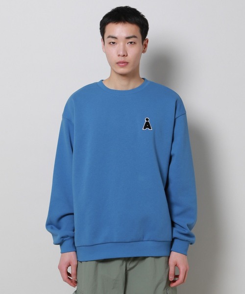 トレーナー スウェット 「UNISEX」ALAND／サガラAワッペンプルオーバー（裏起毛）2995798 レディース メンズ ALAND トレーナー スウェット 「UNISEX」ALAND／サガラAワッペン