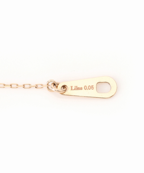 Lilas K10 ダイヤモンドネックレス 40cm Lilas ネックレス ヘキサゴンダイヤ40cmネックレス K10